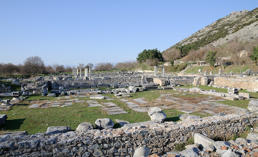 Ruin of stone structures in an ancient city