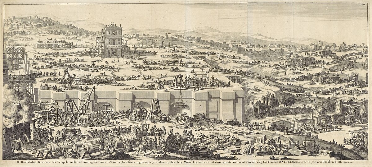 Construction work going on at the Jerusalem Temple site