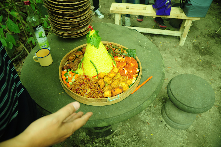 Special dish of celebration food in Indonesia