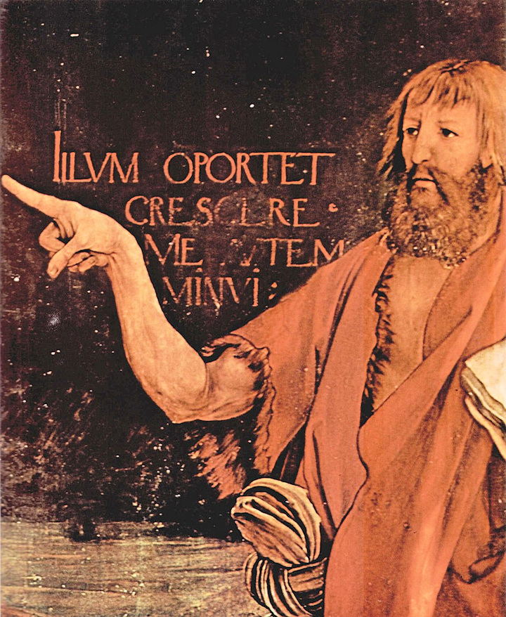 John the Baptist pointing to Jesus