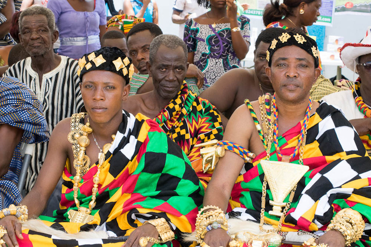 tribal chiefs wearing royal, sacred clothing