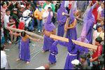 photo of Good Friday march
of penitents in Quito, Ecuador