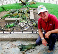 photo of me with an iguana