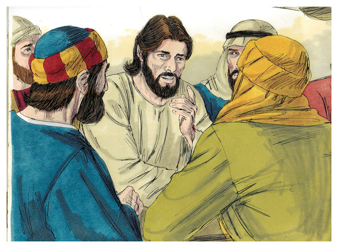 Jesus speaking to His disciples