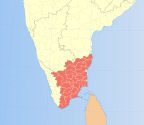 map of southern
India