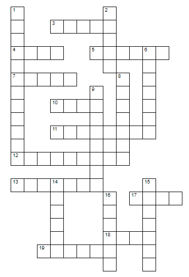 World Religions crossword puzzle