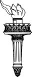 drawing of Statue of Liberty type of hand-held torch
