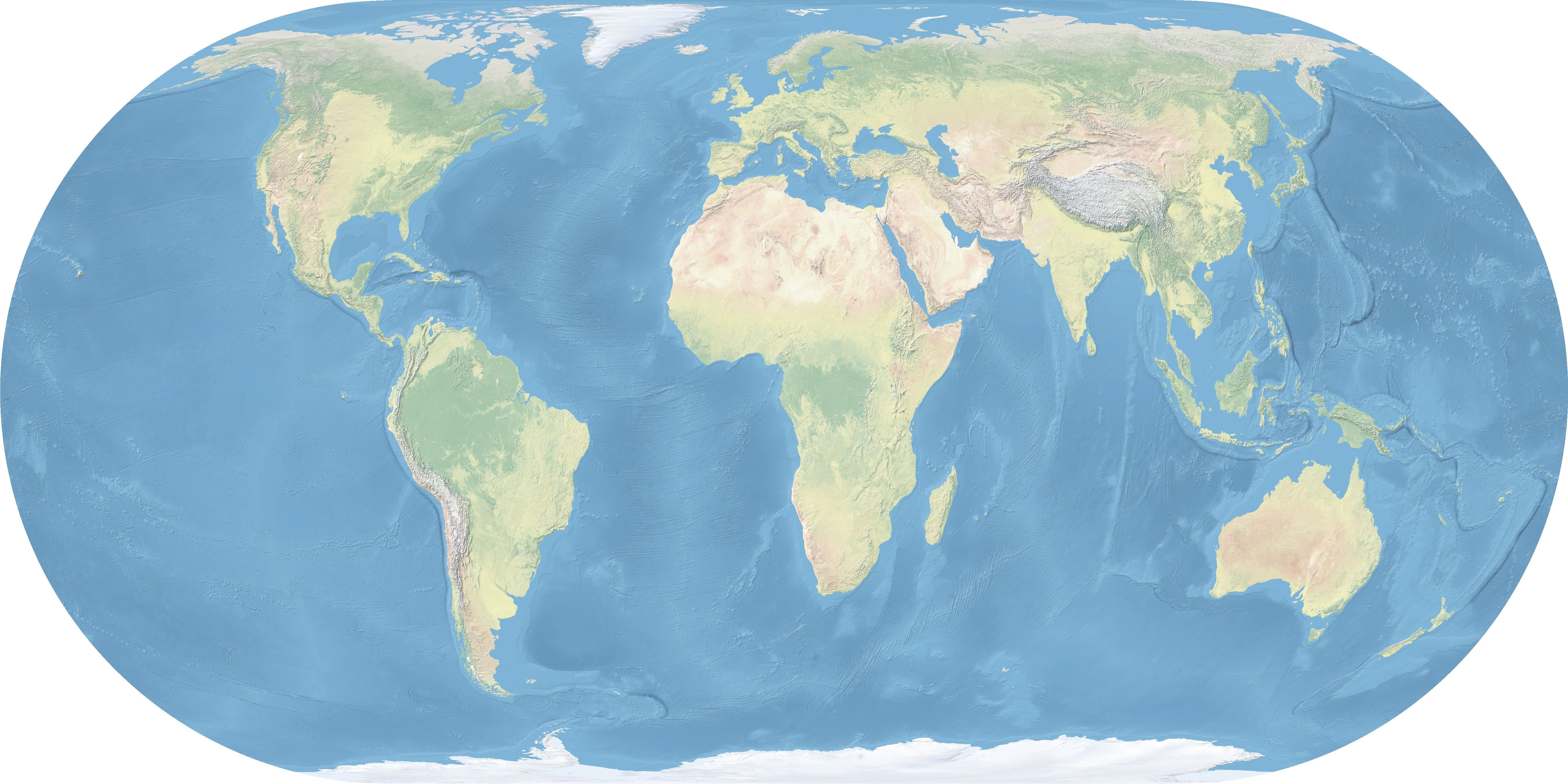 Map of entire world width=
