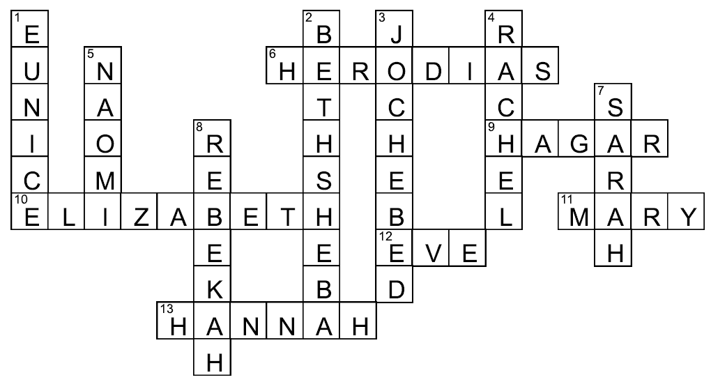crossword puzzle
solution