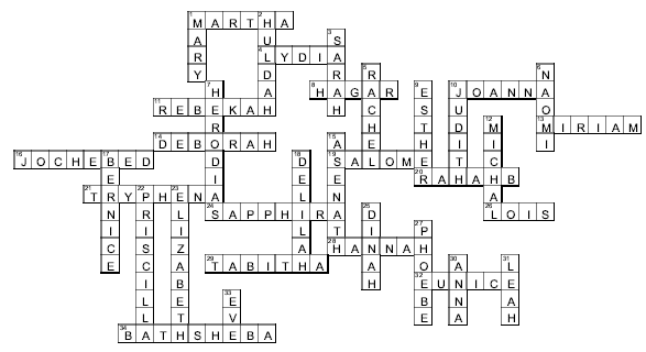 crossword puzzle
solution